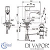 Ideal Standard Connect Air Concept Air Silver Storm One Hole Slim Bidet Mixer Dimensions